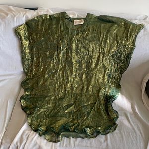 CLOSING! ELECTRIC FEATHERS SILK LAME TOP